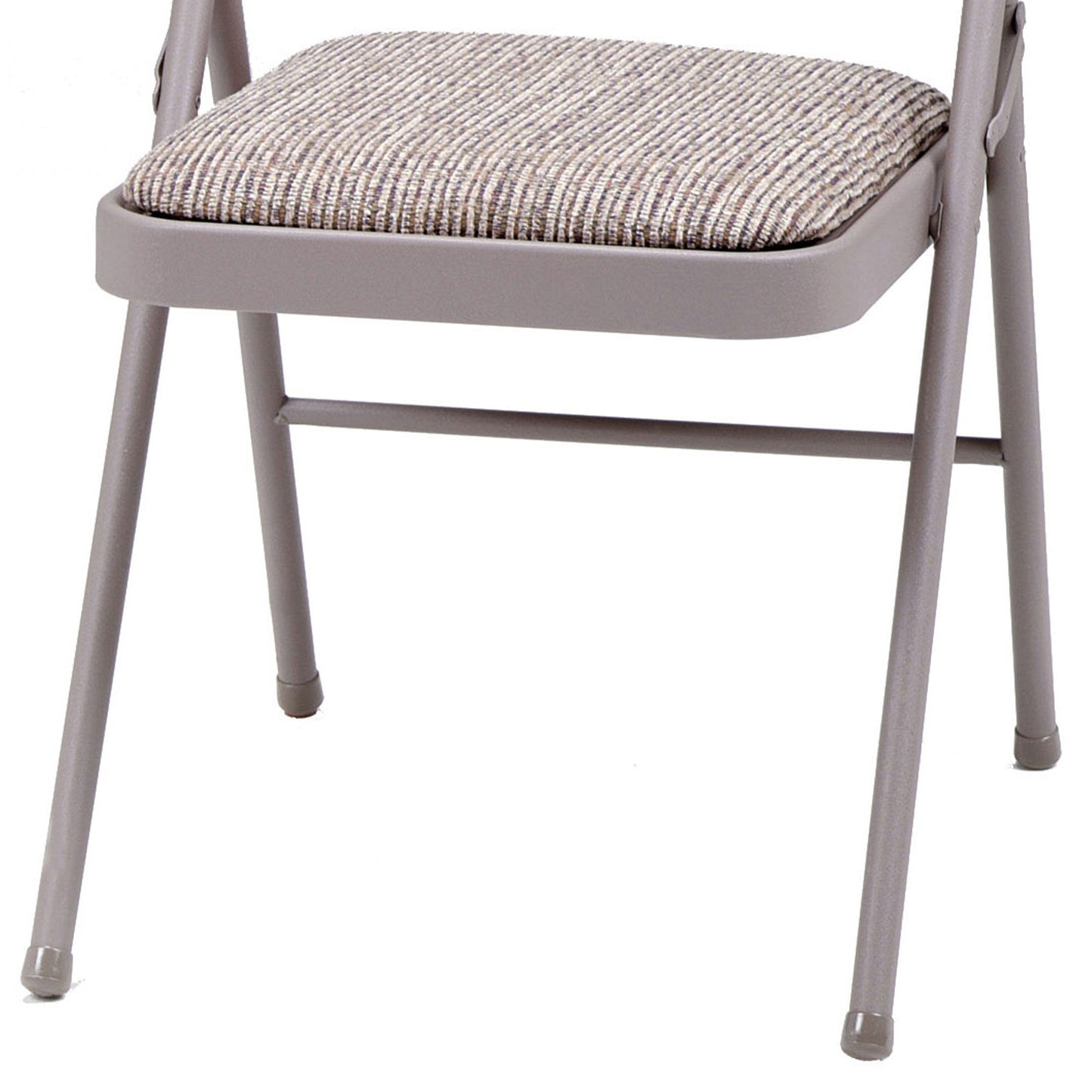 MECO Sudden Comfort Deluxe Fabric Padded Folding Chair Set, Chicory Lace(4 Pack)