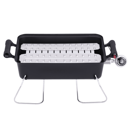 Charbroil 1-Burner Deluxe Portable Propane Gas Table Top Grill, Black