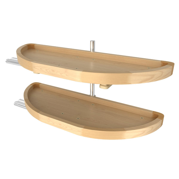 Rev-a-Shelf 32" Lazy Susan Half-Moon Shaped 2-Shelf Turner, 4WLS882-32-570