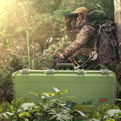 SKB Cases 3614 Hard Plastic Exterior Parallel Limb Bow Crossbow Case, Green