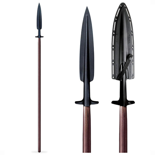 Cold Steel Medium Carbon SK 5 Steel Boar Hunting Spear with Secure Ex Sheath