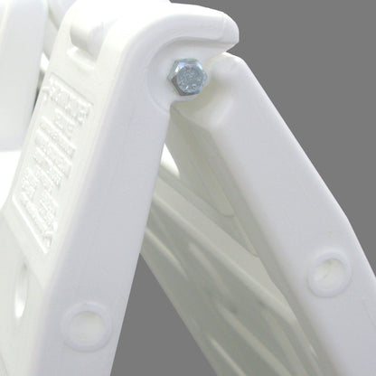 Plasticade Deluxe Signicade Portable Folding Double Sided Sign Stand, White