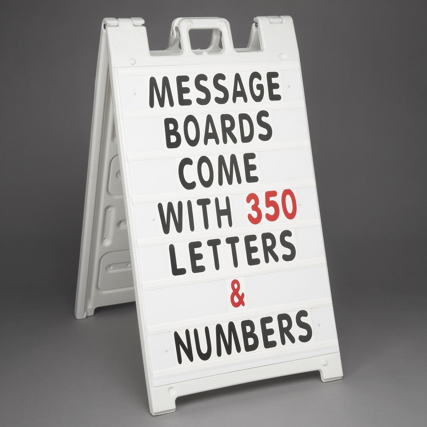 Plasticade Signicade Portable Folding Sidewalk Double Sided Sign Stand, White