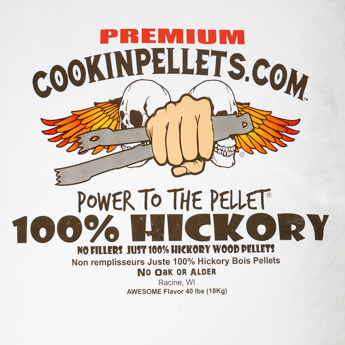 CookinPellets 40 lb Premium Hickory Hardwood Grill Smoker Wood Pellets (3 Pack)