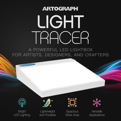 Artograph LightTracer LED Lightbox, 12" x 10" Drawing Board with Storage Tray