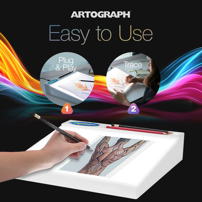Artograph LightTracer LED Lightbox, 12" x 10" Drawing Board with Storage Tray