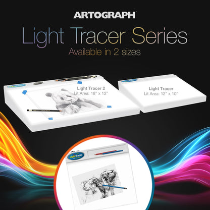 Artograph LightTracer LED Lightbox, 12" x 10" Drawing Board with Storage Tray