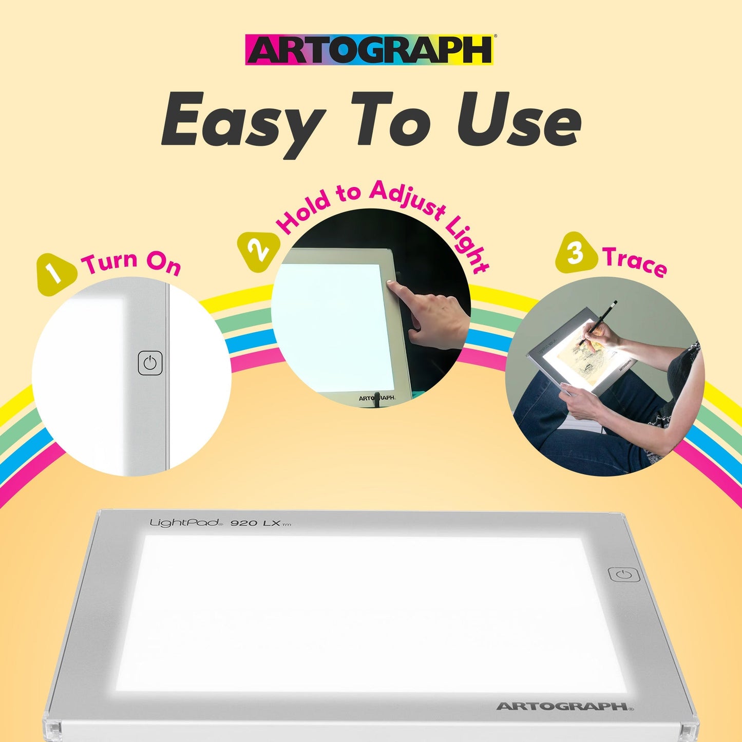 Artograph LightPad 920 LX, 9" x 6" Dimmable LED Light Box for Drawing & Tracing