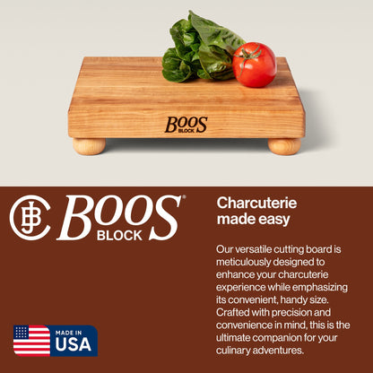 John Boos Small Maple Wood Edge Grain Cutting Board for Kitchen,12" x 12" x 1.5"