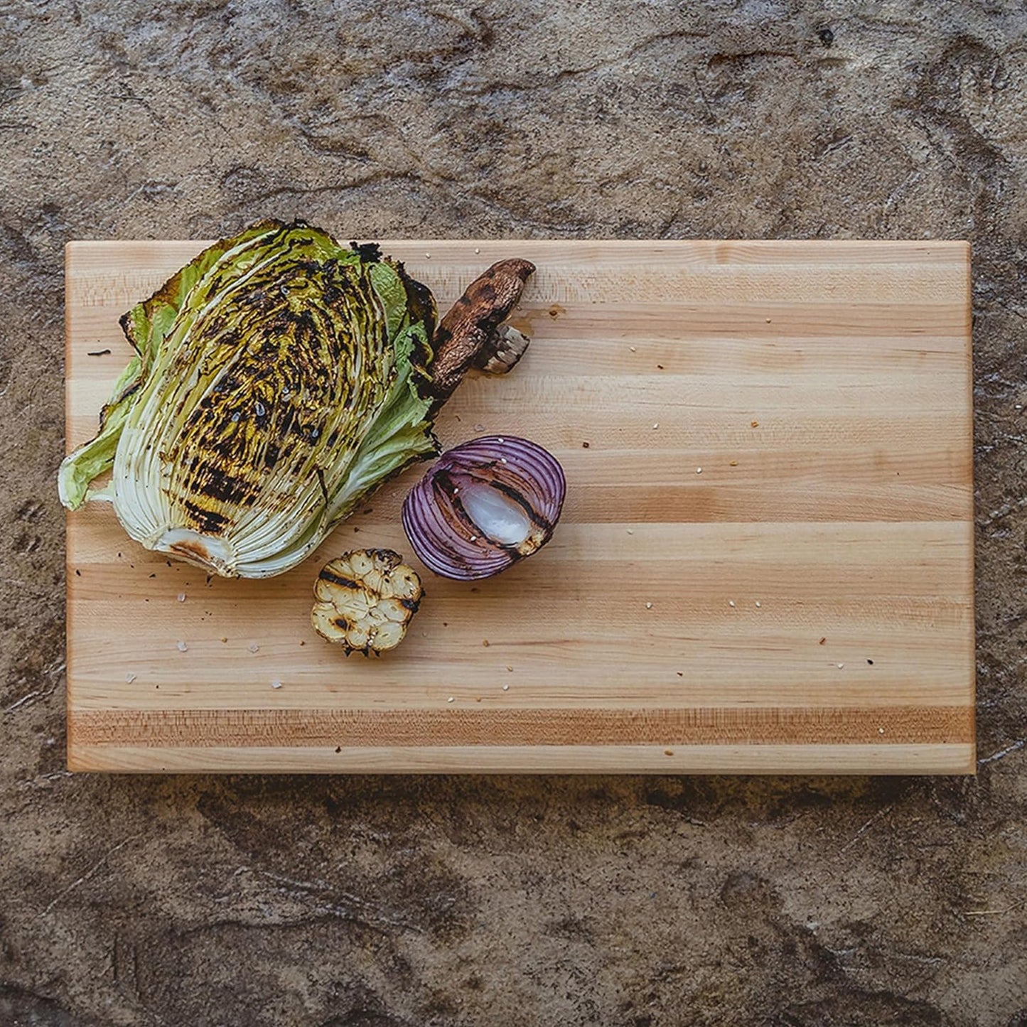 John Boos Maple Wood Edge Grain Cutting Board for Kitchen Prep, 18" x 12" x 2.25"