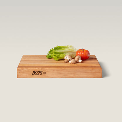 John Boos Maple Wood Edge Grain Cutting Board for Kitchen Prep, 18" x 12" x 2.25"