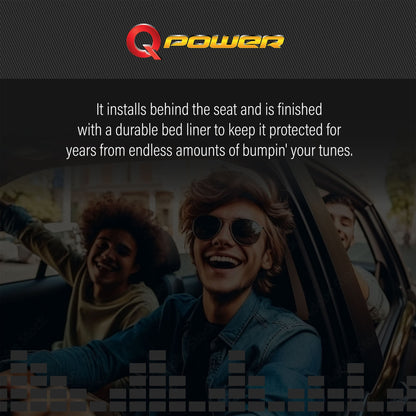 Q Power QBFORDFF09208 8 Inch Dual Port Subwoofer Box for Ford F150, F250, & F350 - Find Fresh Goods