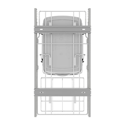 Rev-A-Shelf Pullout Trash Can 35 qt. for Kitchen Cabinets, White, RV-12KD-11C S