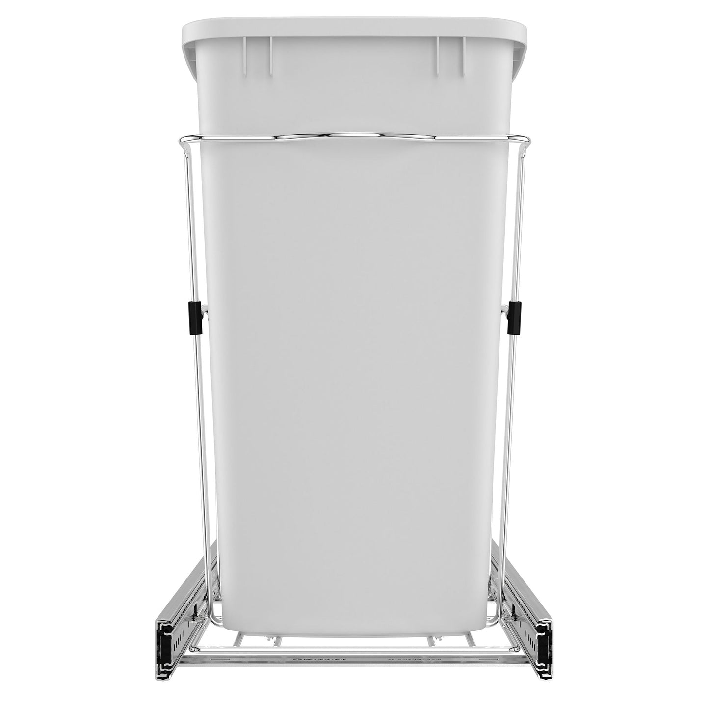 Rev-A-Shelf Pullout Trash Can 35 qt. for Kitchen Cabinets, White, RV-12KD-11C S