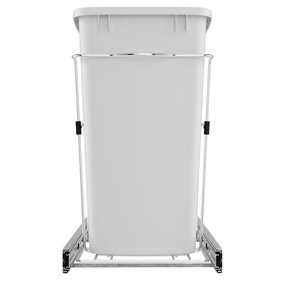 Rev-A-Shelf Pullout Trash Can 35 qt. for Kitchen Cabinets, White, RV-12KD-11C S