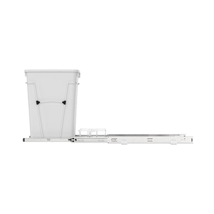 Rev-A-Shelf Pullout Trash Can 35 qt. for Kitchen Cabinets, White, RV-12KD-11C S