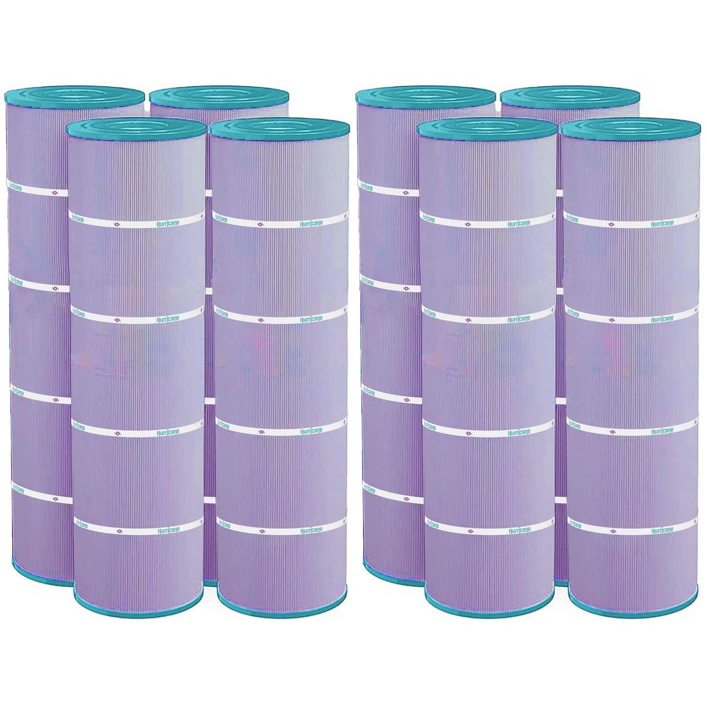 Hurricane 8 Pack HF7487-04P Platinum Purple Spa Filter Cartridge Replacement