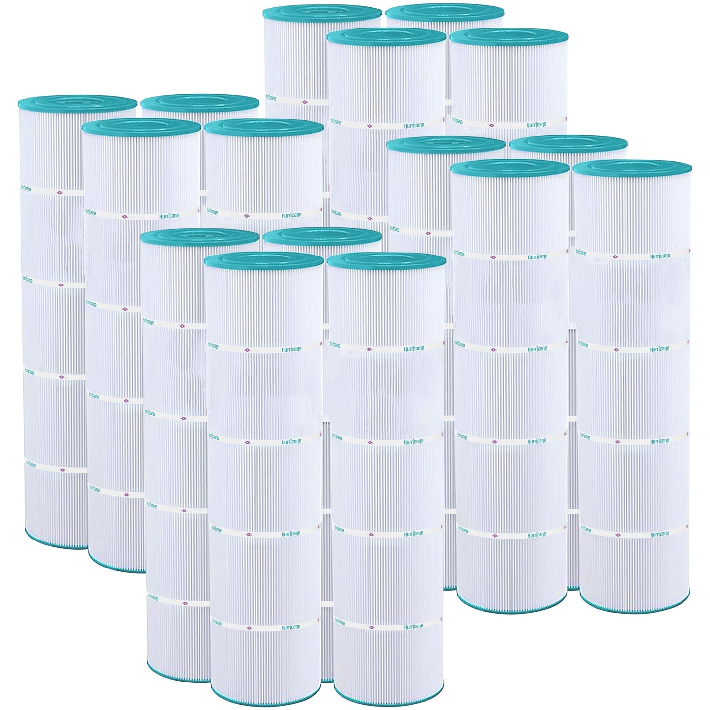 Hurricane 16 Pack HF7471-04 Advanced Pool and Spa Filter Cartridge Replacement