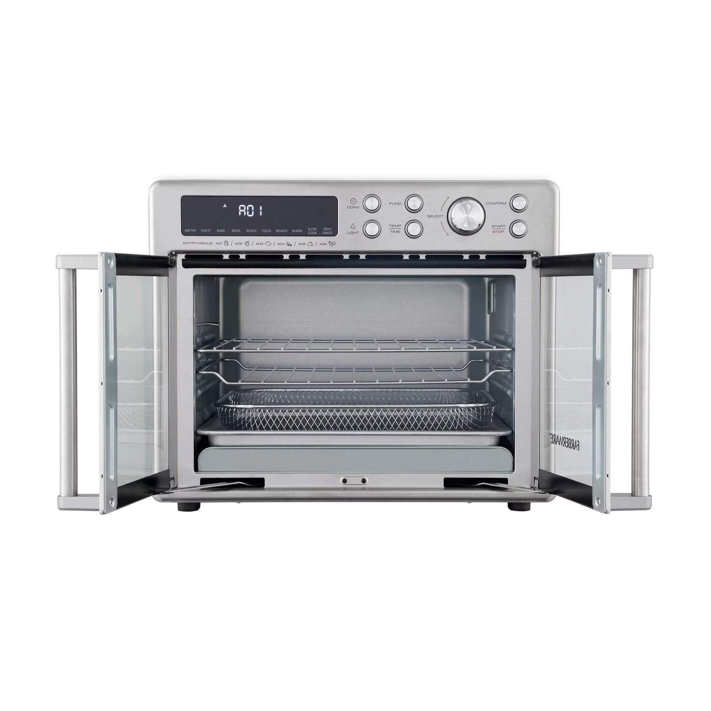 Farberware FW12-100024316 Brand 25L 6-Slice Toaster Oven with Air Fry French Door