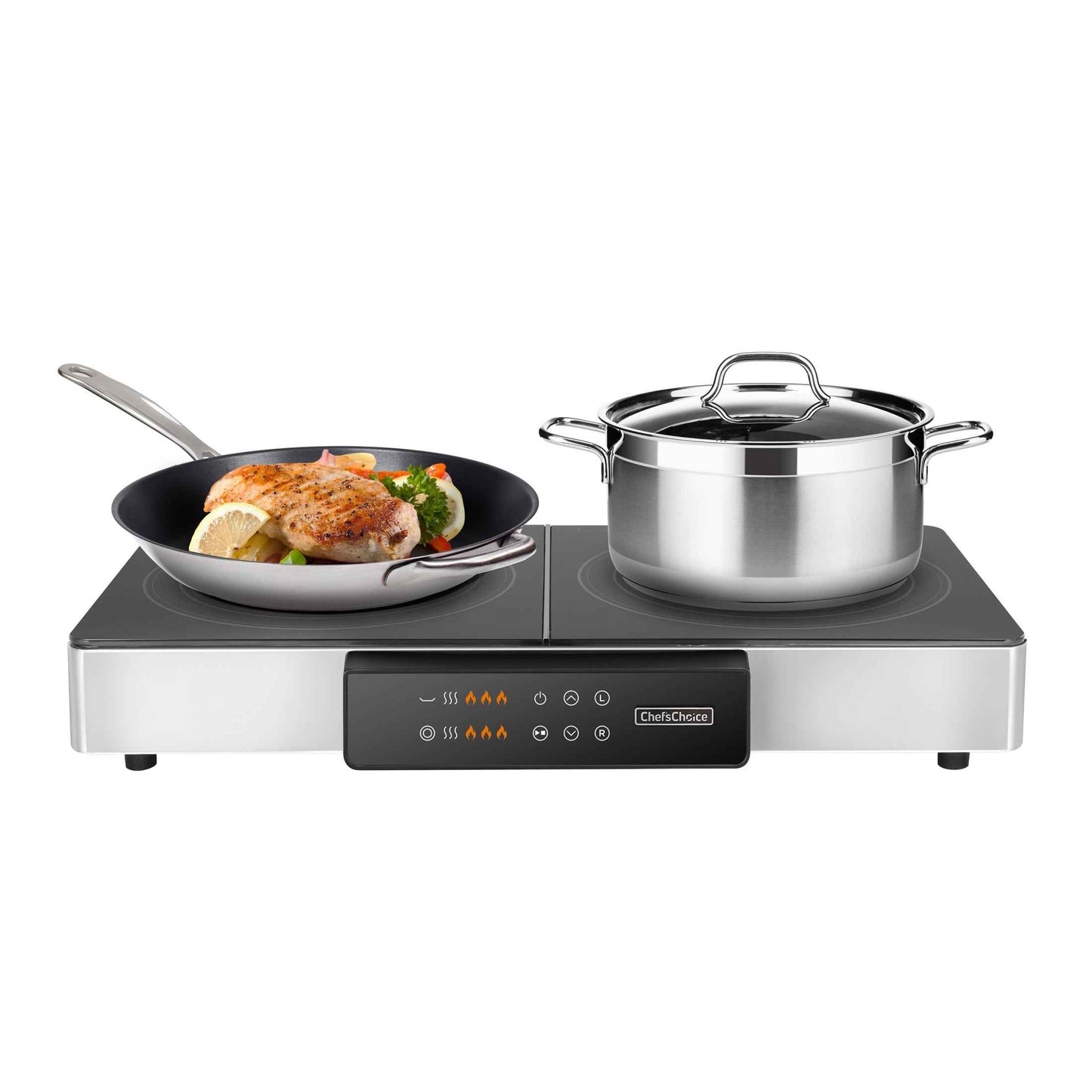 Chef'sChoice 2-in-1 Digital Griddle & Dual Burner, in Stainless Steel (GRCC2N1SS13)