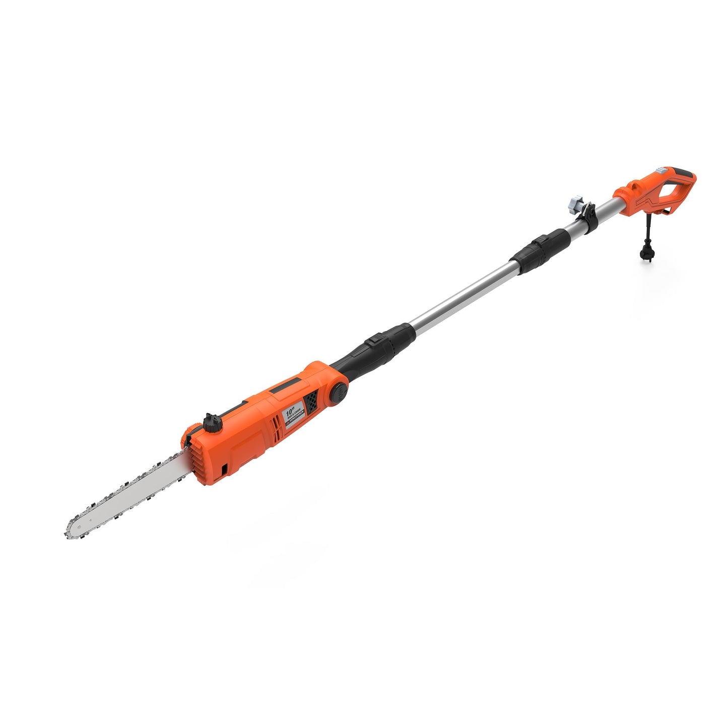 Yard Force 10 in. Electric Pole Saw 6.5 Amp Telescoping reach up to 15ft with Multi-Angle Head plus Bonus PPE Kit