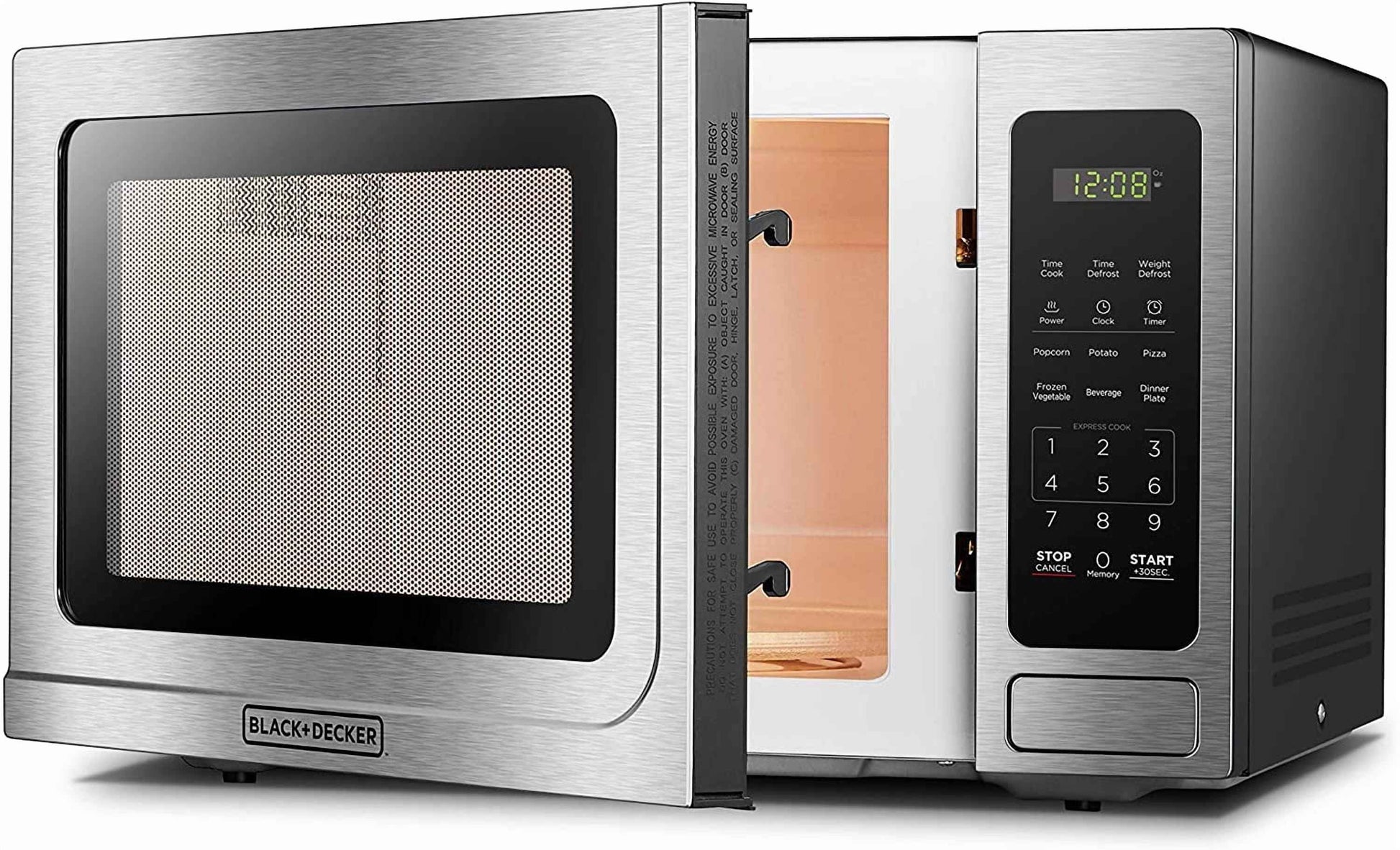 BLACK+DECKER 1.4 cu ft Countertop Microwave Ovens in Stainless Steel