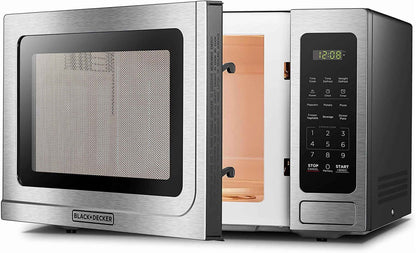 BLACK+DECKER 1.4 cu ft Countertop Microwave Ovens in Stainless Steel