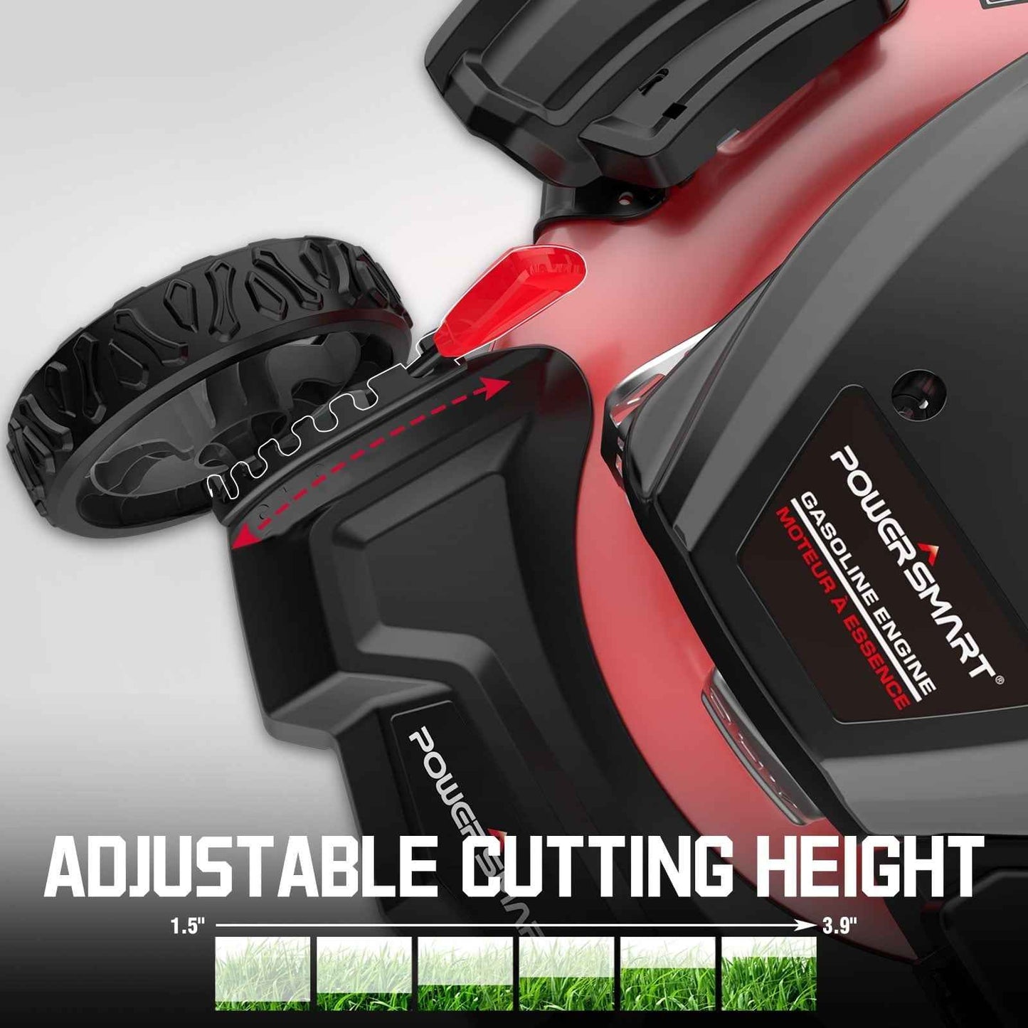 PowerSmart Gas Lawn Mower, 21 inches 144cc 2-in-1 Walk-Behind , Side Discharge Push Lawn Mower