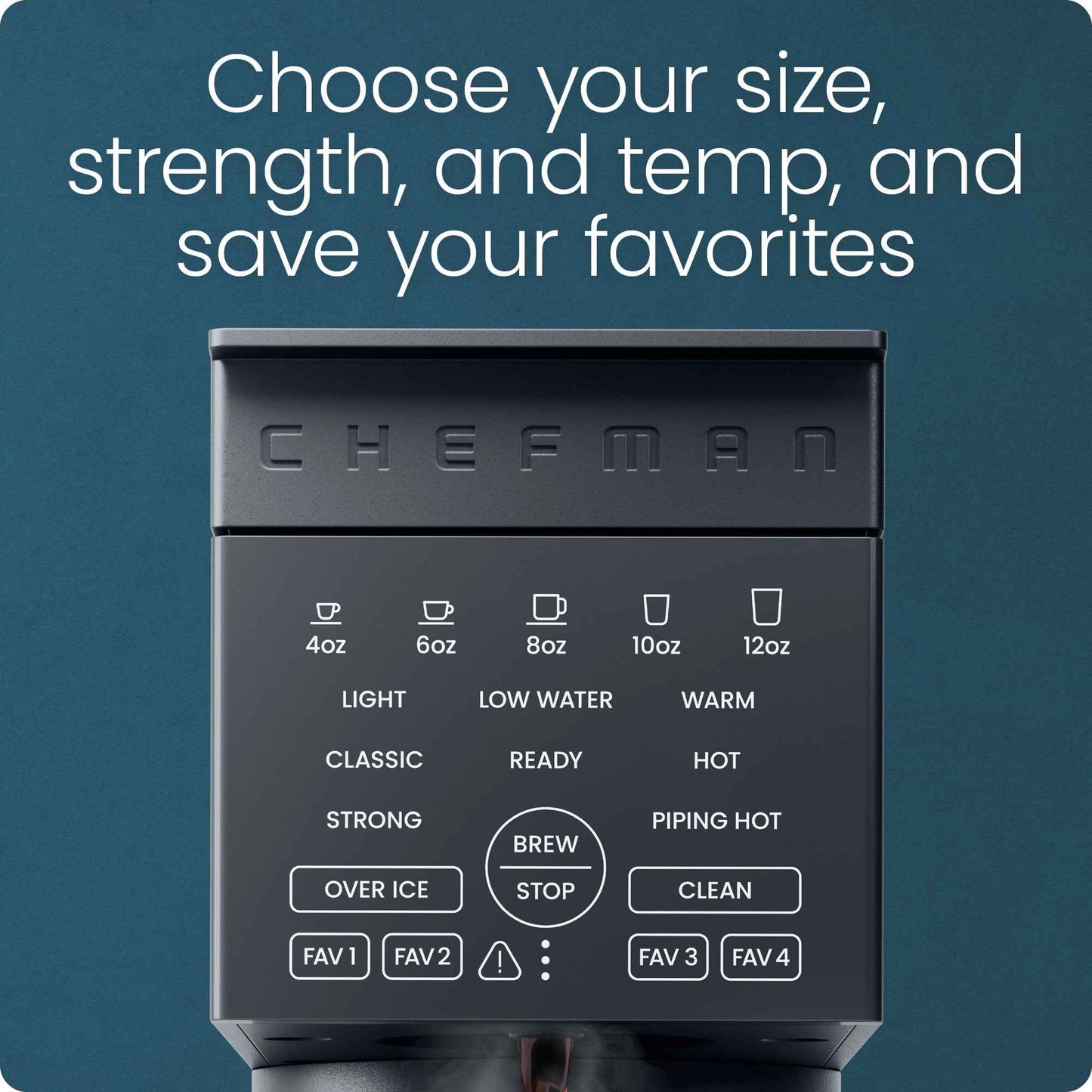 Chefman Single Serve Coffee Maker, Works with K-Cup & Grounds - Black