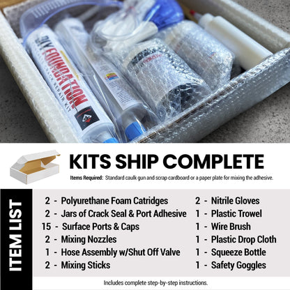 RadonSeal Concrete Foundation Crack DIY Repair Kit for Basement Wall Cracks