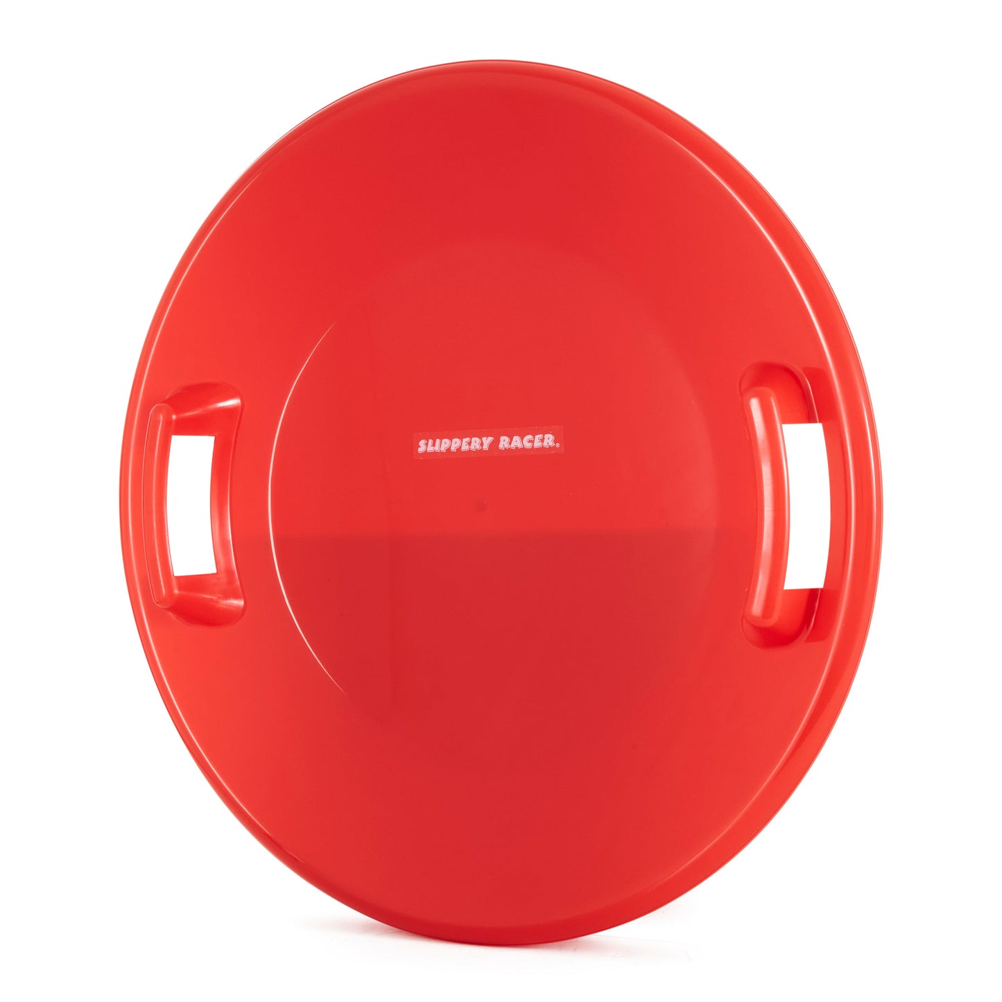 Slippery Racer Downhill Pro Adults and Kids Plastic Saucer Disc Snow Sled, Red