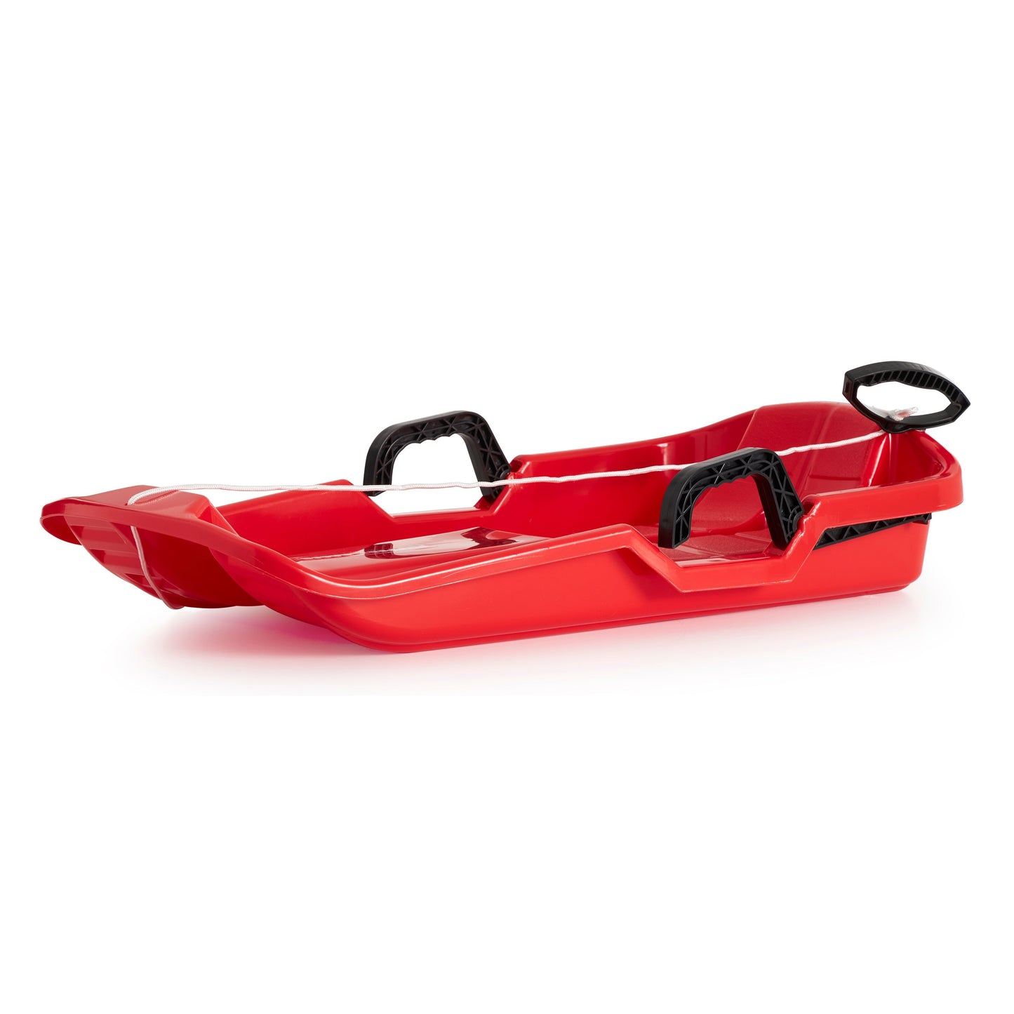 Slippery Racer Downhill Thunder Kids Toddler Plastic Toboggan Snow Sled, Red