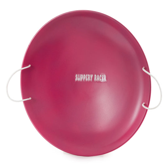 Slippery Racer ProDisc 26" Heavy Duty Metal Saucer Sled with Rope Handles, Pink