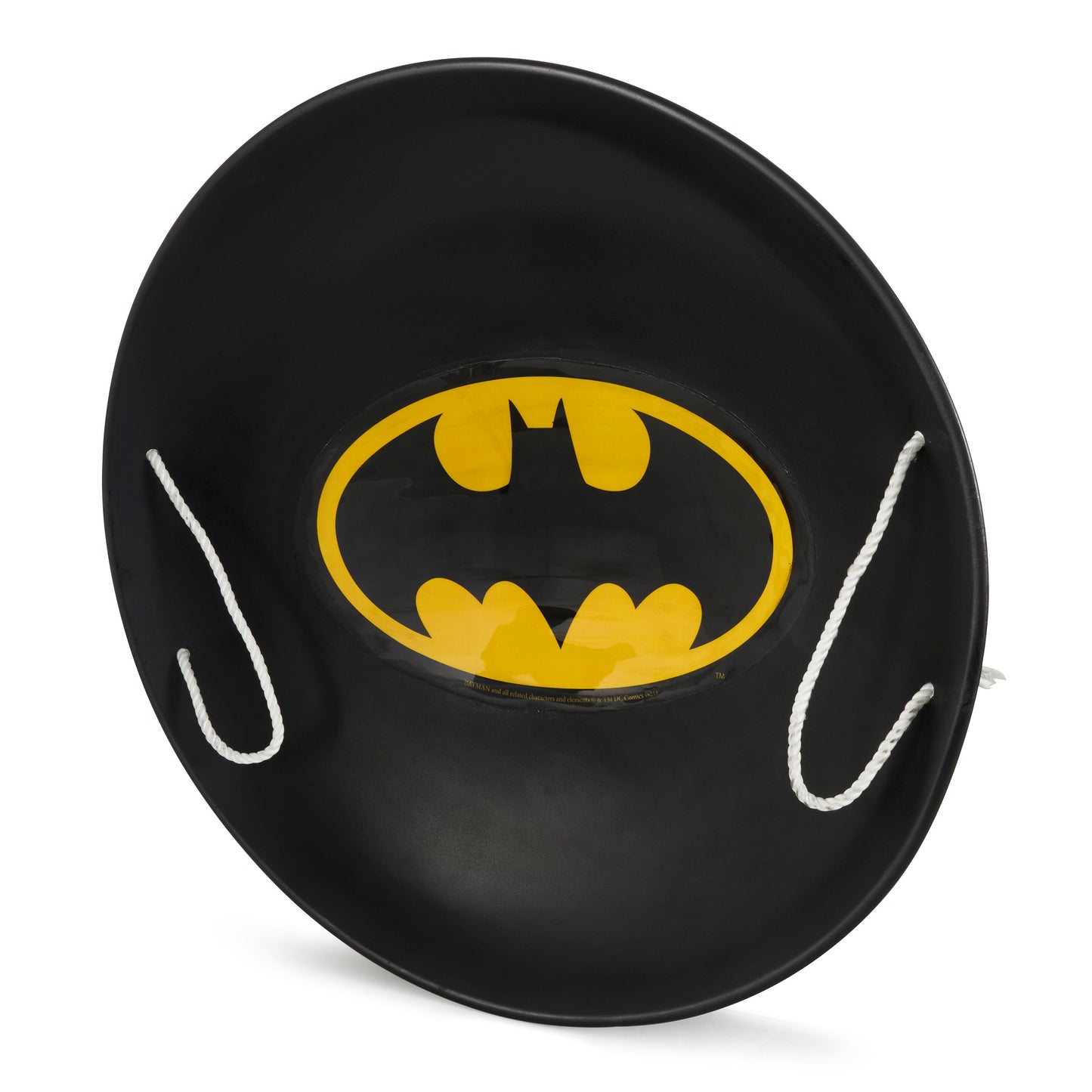 Slippery Racer 26" Heavy Duty Metal Saucer Sled with Rope Handles, Black