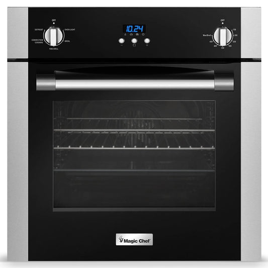 Magic Chef MCSWOE24S 2.2 Cubic Foot Built In Programmable Wall Convection Oven