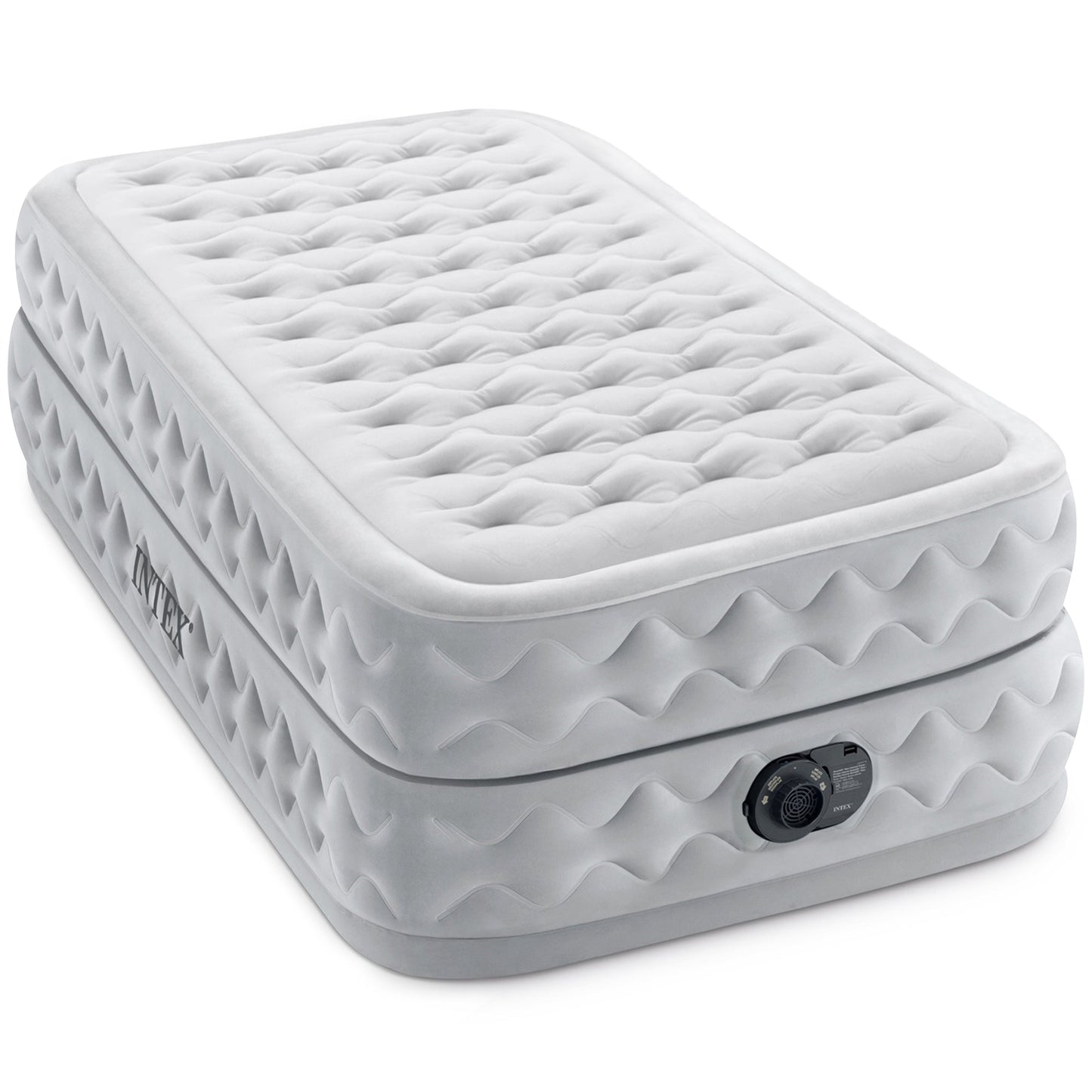 Intex Supreme Air Flow Airbed, Raised Air Mattress with Internal Air Pump, Twin