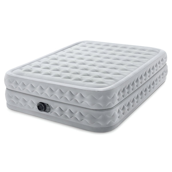 Intex 64489ED Dura Beam Supreme Air Flow Air Mattress with Built In Pump, Queen