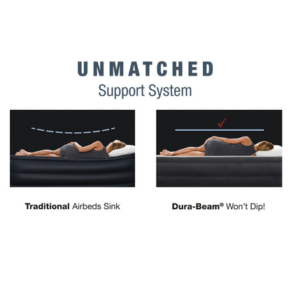 Intex Supreme Air Flow Airbed, Raised Air Mattress with Internal Air Pump, Twin