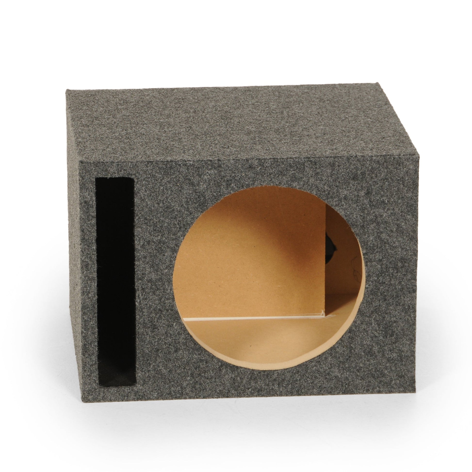 QPower QBASS Dual Vented 12 Inch Single Audio Subwoofer Enclosure Box, Charcoal - Find Fresh Goods