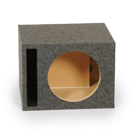 QPower QBASS Dual Vented 12 Inch Single Audio Subwoofer Enclosure Box, Charcoal - Find Fresh Goods