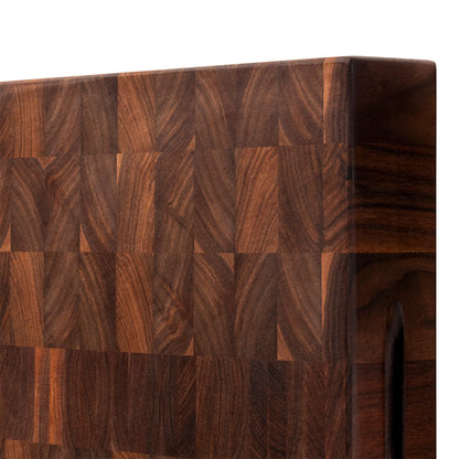 John Boos Large Walnut Wood End Grain Cutting Board for Kitchen, 18" x 18" x 3"
