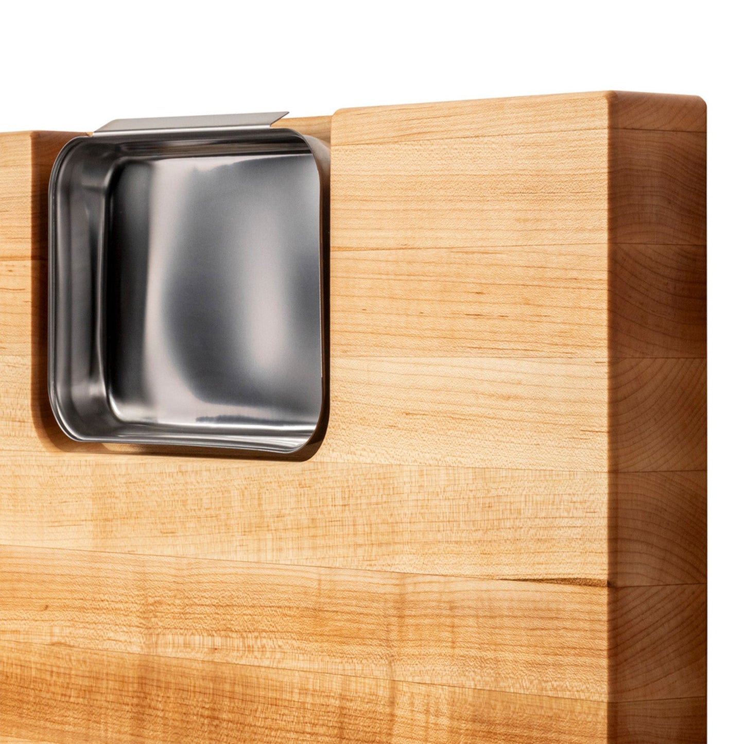 John Boos Reversible Wood Cutting Board with Juice Groove & Tray, Maple