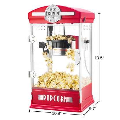 Big Bambino Retro Tabletop 4-oz Popcorn Popper by Great Northern Popcorn, Red