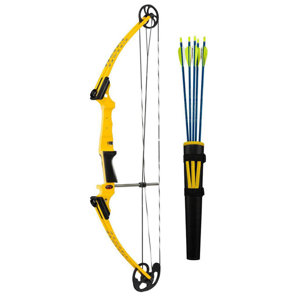 Genesis Original Archery Compound Bow and Arrow Set, Draw Hand-Right, Yellow