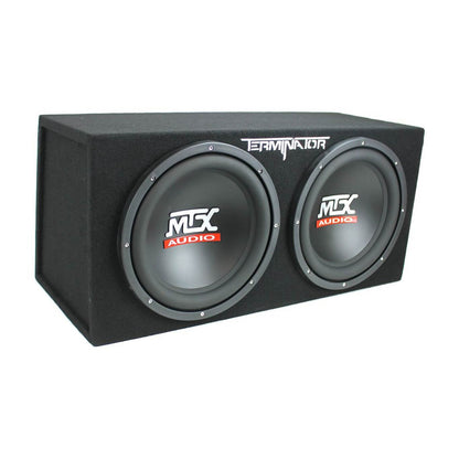 Crunch 2 Channel Car Audio Amplifier & MTX 12 In Dual Loaded Subwoofer Enclosure - Find Fresh Goods