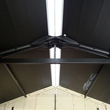 Keter 211203 Factor 8 x 11 All Weather Resistant Outdoor Storage Shed, Taupe