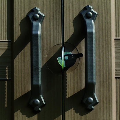 Keter 211203 Factor 8 x 11 All Weather Resistant Outdoor Storage Shed, Taupe