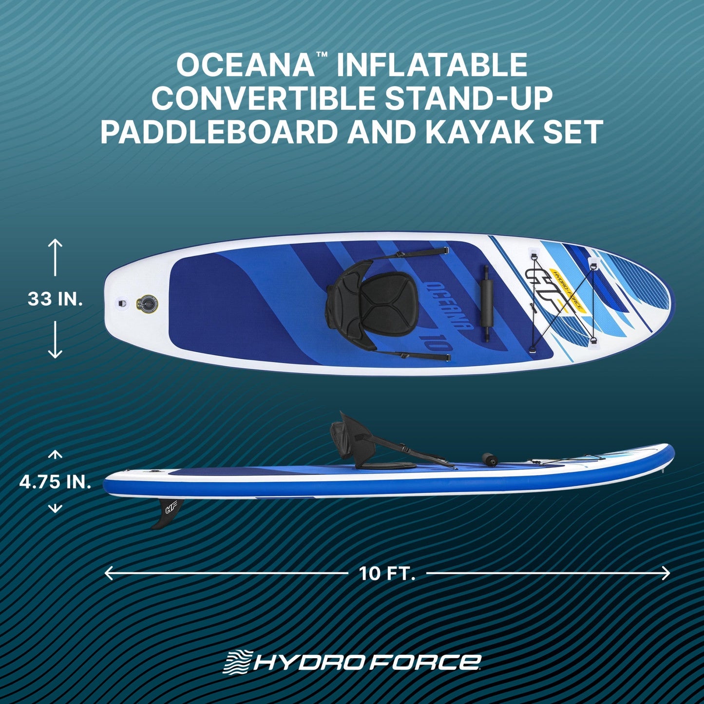 Bestway Hydro-Force Oceana Inflatable Stand-Up Paddle Board and Kayak Water Set