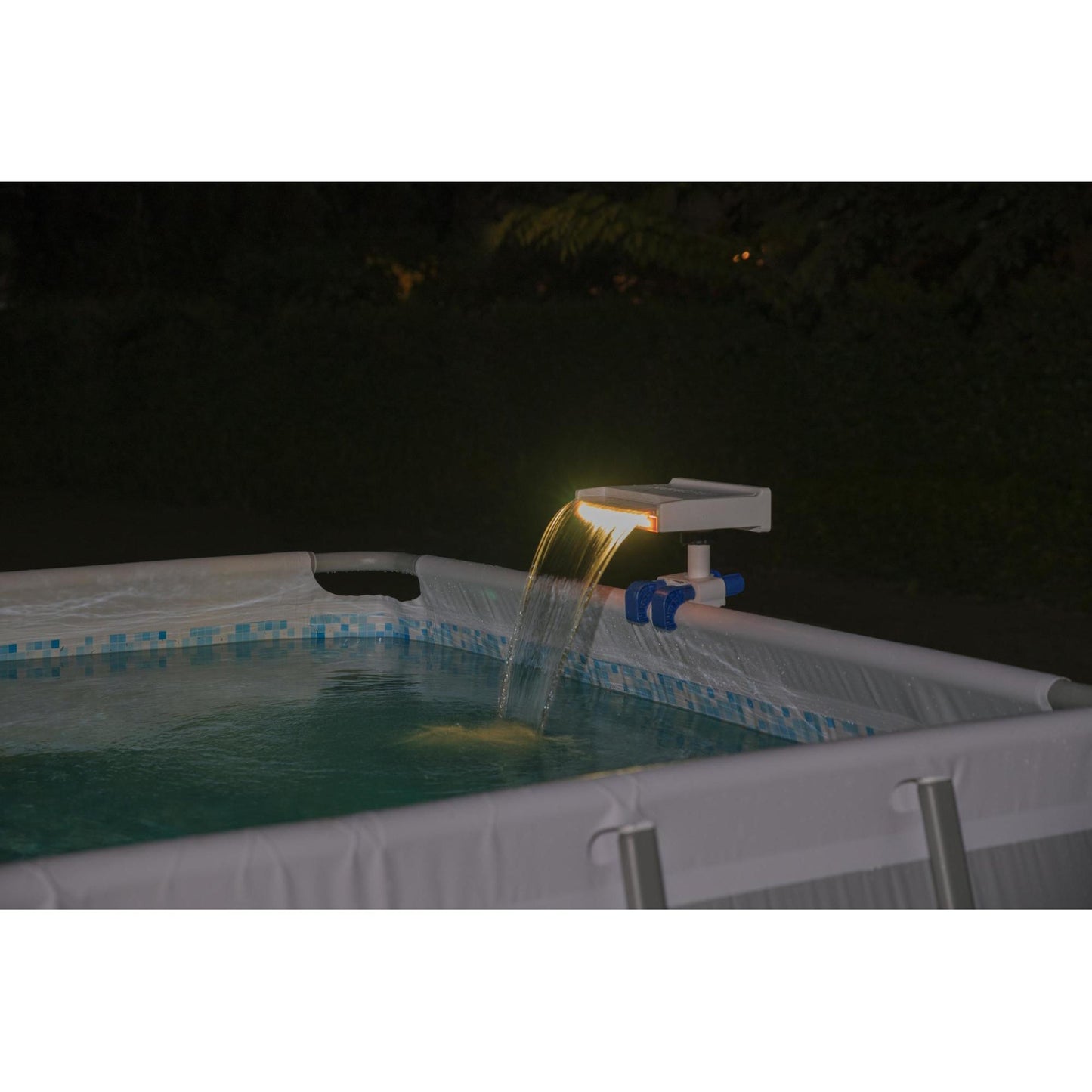 Bestway Above Ground Swimming Pool 7 Colored LED Relaxing Waterfall Cascade