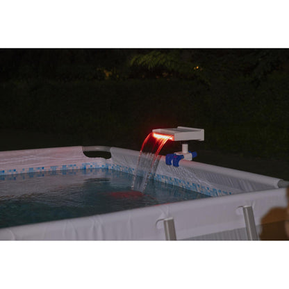 Bestway Above Ground Swimming Pool 7 Colored LED Relaxing Waterfall Cascade